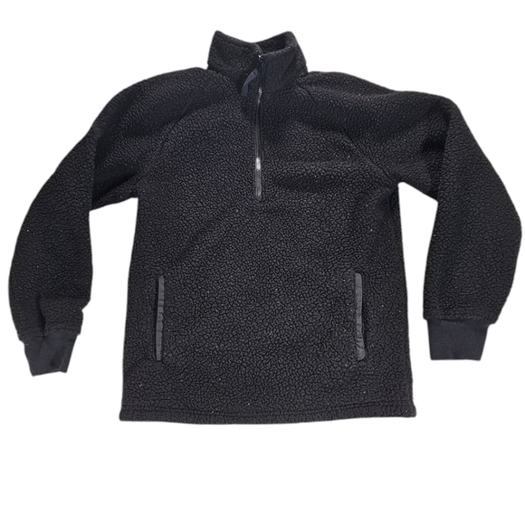 Goodfellow & Co Black Fleece Half Zip Pullover Sweater Men’s Size Small - Picture 1 of 5